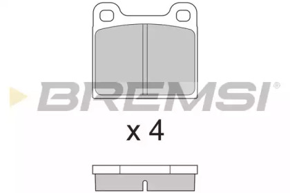 Комплект тормозных колодок BREMSI BP2009