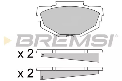 Комплект тормозных колодок BREMSI BP2040