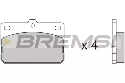 Комплект тормозных колодок BREMSI BP2079