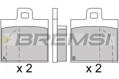 Комплект тормозных колодок BREMSI BP2089