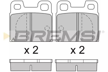 Комплект тормозных колодок BREMSI BP2090