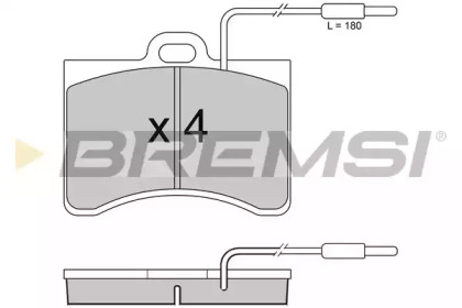 Комплект тормозных колодок BREMSI BP2092