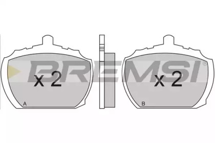 Комплект тормозных колодок, дисковый тормоз BREMSI BP2102
