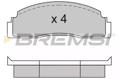 Комплект тормозных колодок BREMSI BP2104