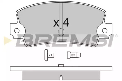 Комплект тормозных колодок BREMSI BP2114