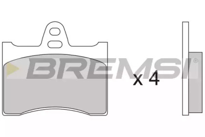 Комплект тормозных колодок BREMSI BP2117