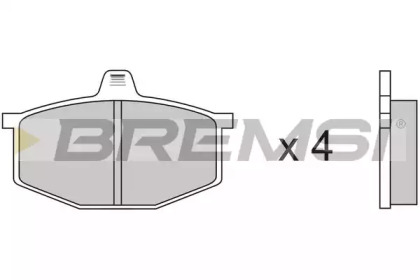 Комплект тормозных колодок BREMSI BP2124