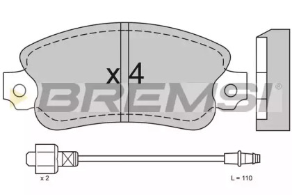 Комплект тормозных колодок BREMSI BP2127