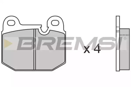 Комплект тормозных колодок BREMSI BP2144