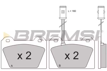 Комплект тормозных колодок BREMSI BP2164