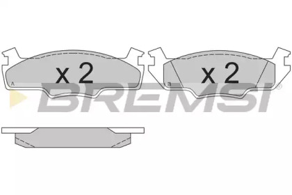 Комплект тормозных колодок BREMSI BP2166