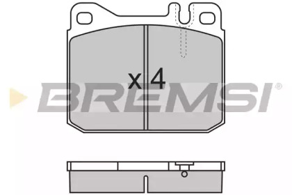 Комплект тормозных колодок BREMSI BP2172