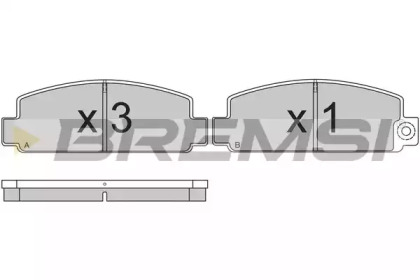 Комплект тормозных колодок BREMSI BP2183