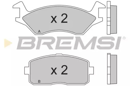 Комплект тормозных колодок BREMSI BP2189