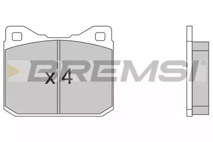 Комплект тормозных колодок BREMSI BP2197