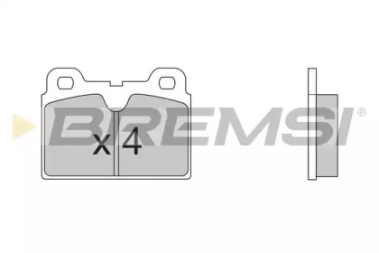 Комплект тормозных колодок BREMSI BP2202