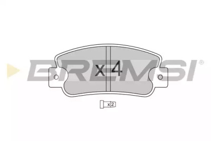 Комплект тормозных колодок BREMSI BP2203