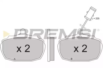 Комплект тормозных колодок BREMSI BP2206