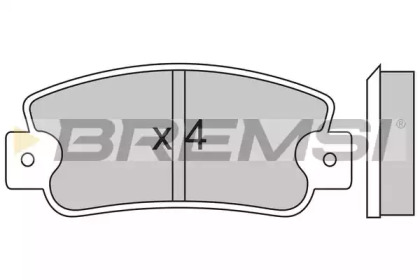 Комплект тормозных колодок BREMSI BP2211