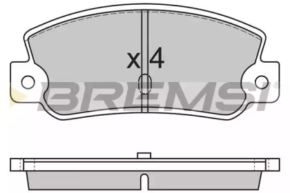 Комплект тормозных колодок, дисковый тормоз BREMSI BP2212