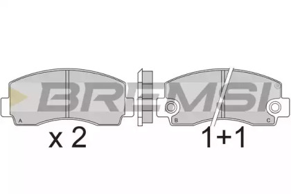 Комплект тормозных колодок BREMSI BP2215