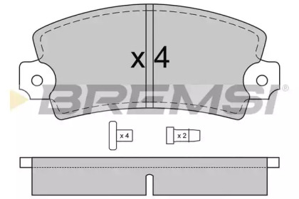 Комплект тормозных колодок BREMSI BP2220