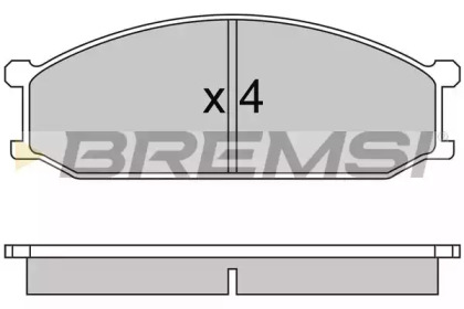 Комплект тормозных колодок BREMSI BP2233