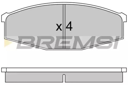 Комплект тормозных колодок BREMSI BP2234