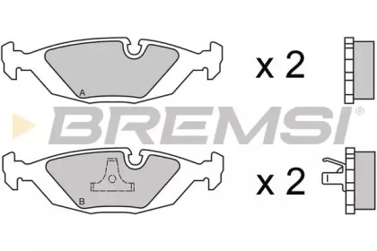 Комплект тормозных колодок BREMSI BP2236