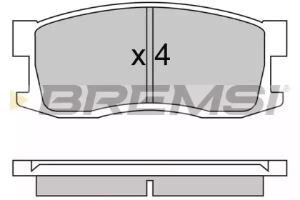 Комплект тормозных колодок BREMSI BP2244