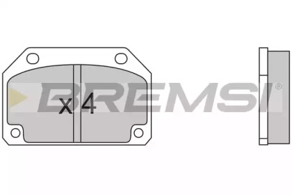 Комплект тормозных колодок BREMSI BP2254