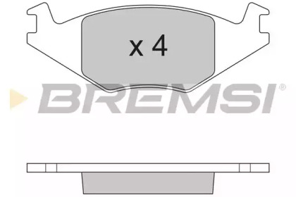 Комплект тормозных колодок, дисковый тормоз BREMSI BP2262