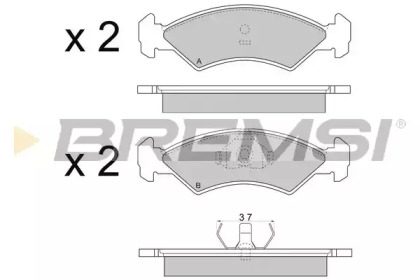 Комплект тормозных колодок BREMSI BP2263