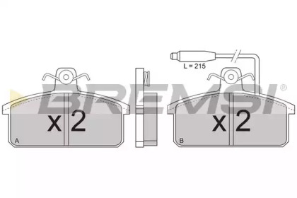 Комплект тормозных колодок BREMSI BP2265-1