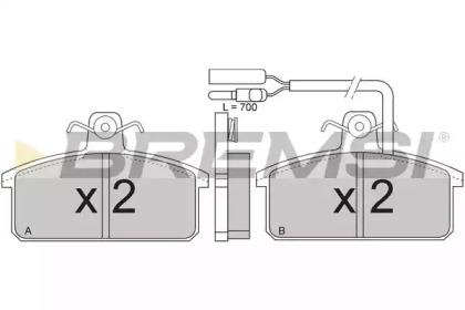 Комплект тормозных колодок BREMSI BP2265