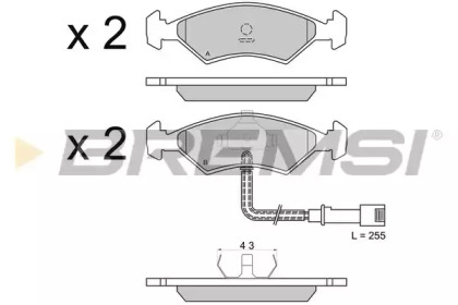 Комплект тормозных колодок BREMSI BP2266