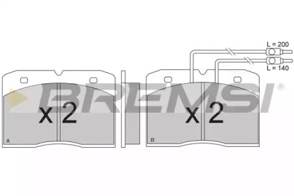 Комплект тормозных колодок BREMSI BP2275