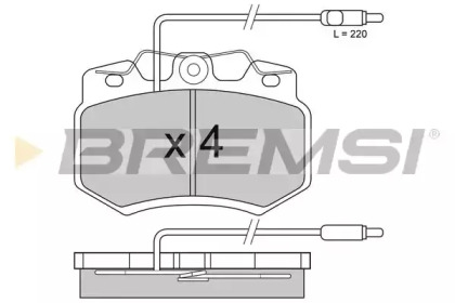 Комплект тормозных колодок BREMSI BP2276-1