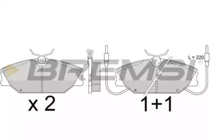 Комплект тормозных колодок BREMSI BP2277