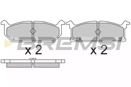 Комплект тормозных колодок BREMSI BP2279