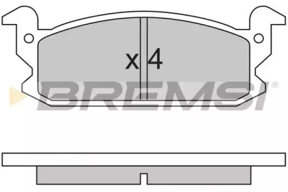 Комплект тормозных колодок BREMSI BP2280