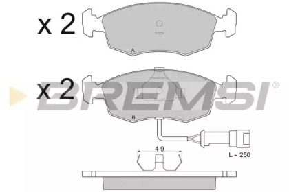 Комплект тормозных колодок BREMSI BP2282