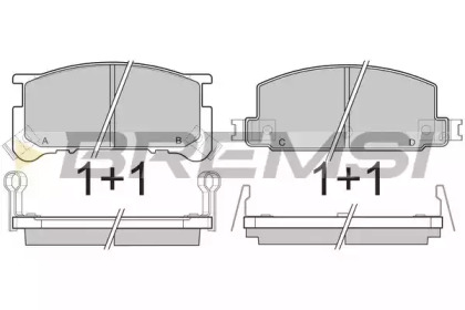 Комплект тормозных колодок BREMSI BP2285