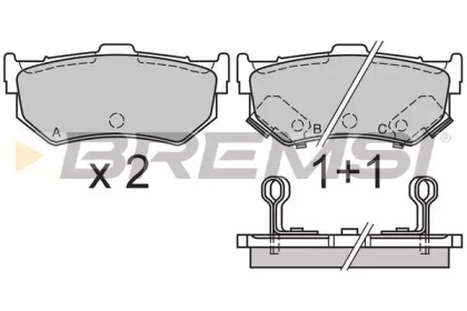 Комплект тормозных колодок BREMSI BP2291