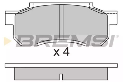 Комплект тормозных колодок BREMSI BP2292