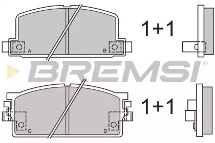 Комплект тормозных колодок BREMSI BP2294