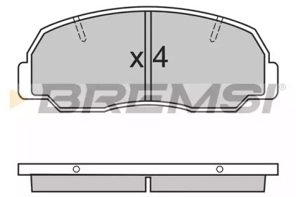 Комплект тормозных колодок BREMSI BP2297