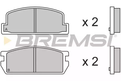 Комплект тормозных колодок BREMSI BP2298