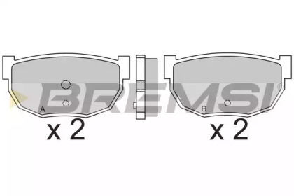 Комплект тормозных колодок BREMSI BP2304