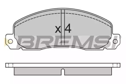 Комплект тормозных колодок BREMSI BP2312